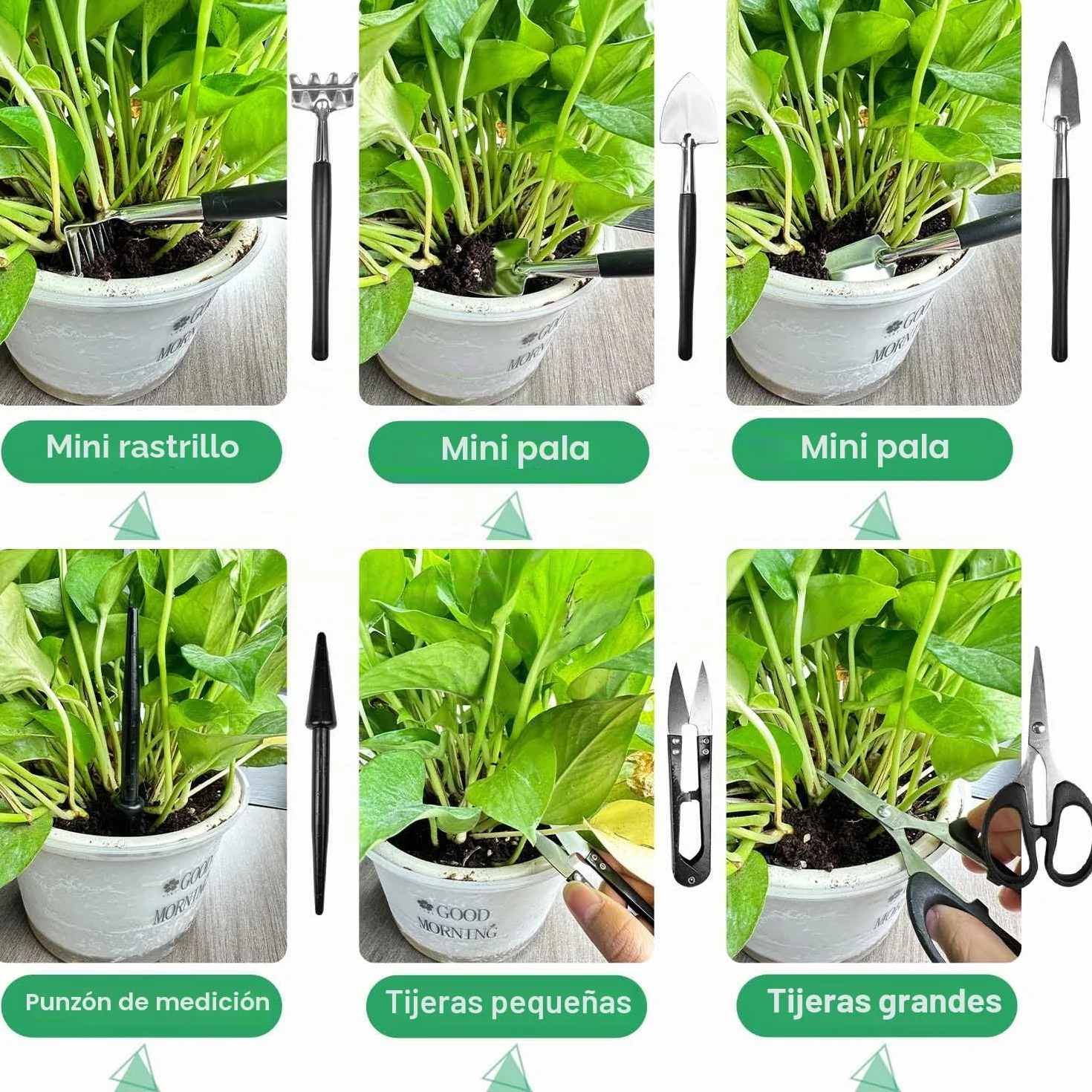 13 Piezas Kit Jardineria, Kit Bonsai con Bolsa Almacenamiento, Herramientas Bonsai, Herramientas Jardineria, Bonsai Kit Adecuado para Interior y Exterior Plantar Flores Trasplantar y Aflojar Tierra