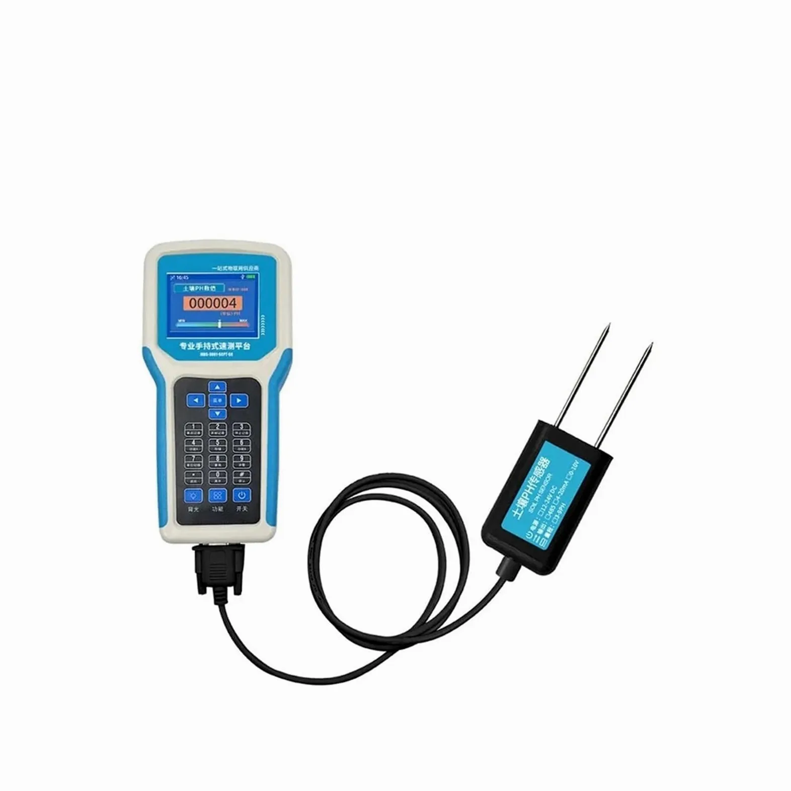 Detector de parámetros del suelo intelinte, portátil, multiparámetro, 7 en 1, sensor de pH, CE, NPK y temperatura.(EC)