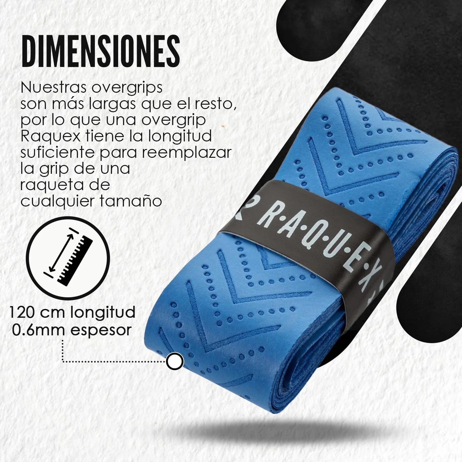 Raquex Overgrips Evolve 5-Pack Multicolor Tennis Badminton Squash Padel Pickleball Grip Antideslizante