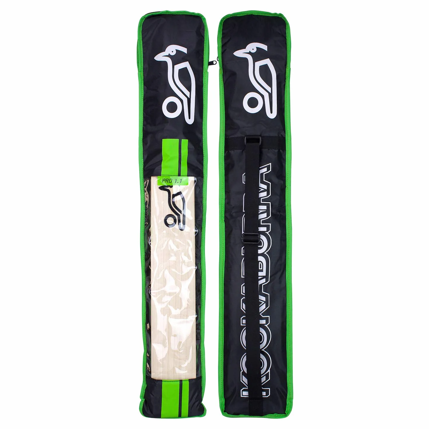 Funda para Bate de críquet Kookaburra Pro 1.1 Negro y Lima Talla única