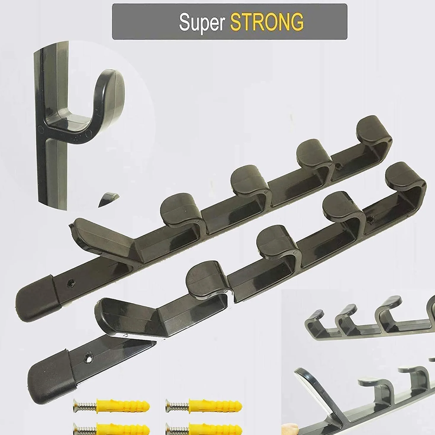 Soporte para palos de hockey, montaje en pared