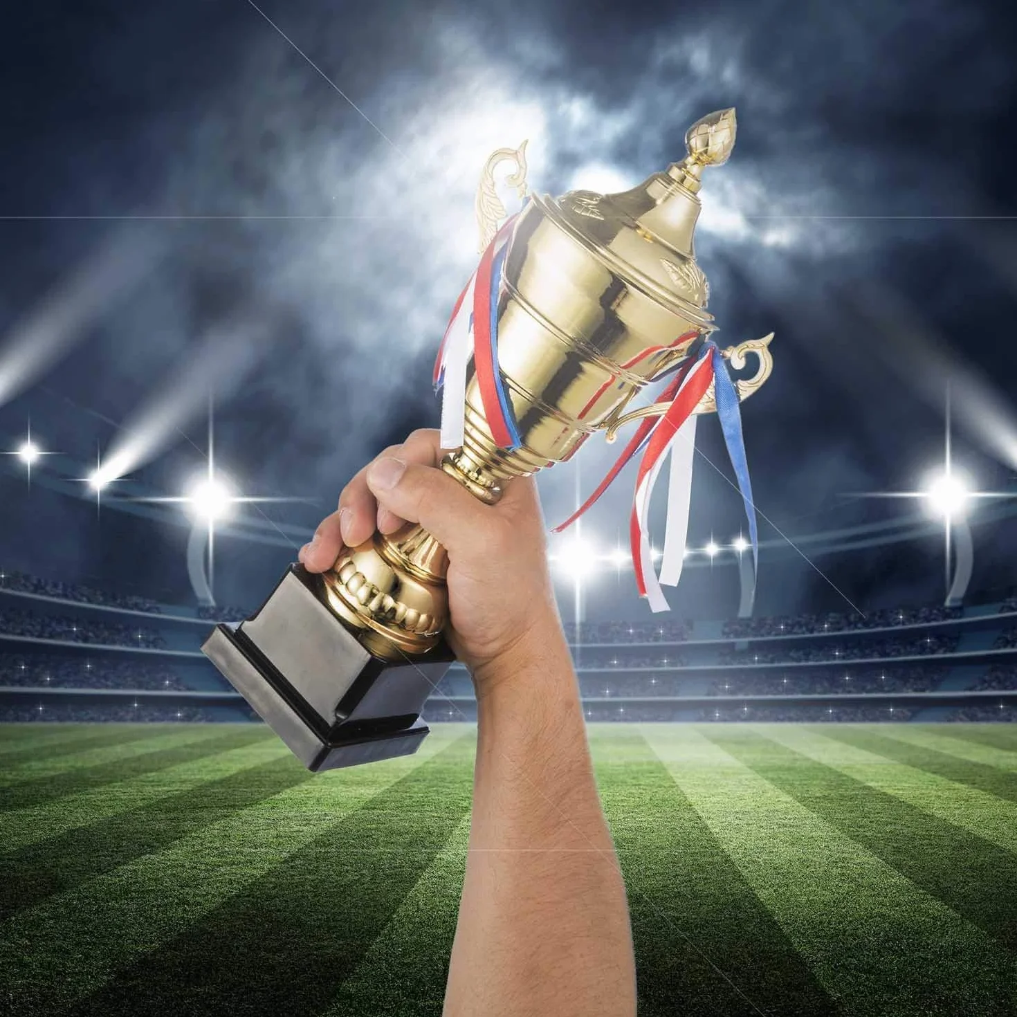 Copa de Oro XXL Taza de Ganador con Tapa 36 cm Trofeo Personalizable