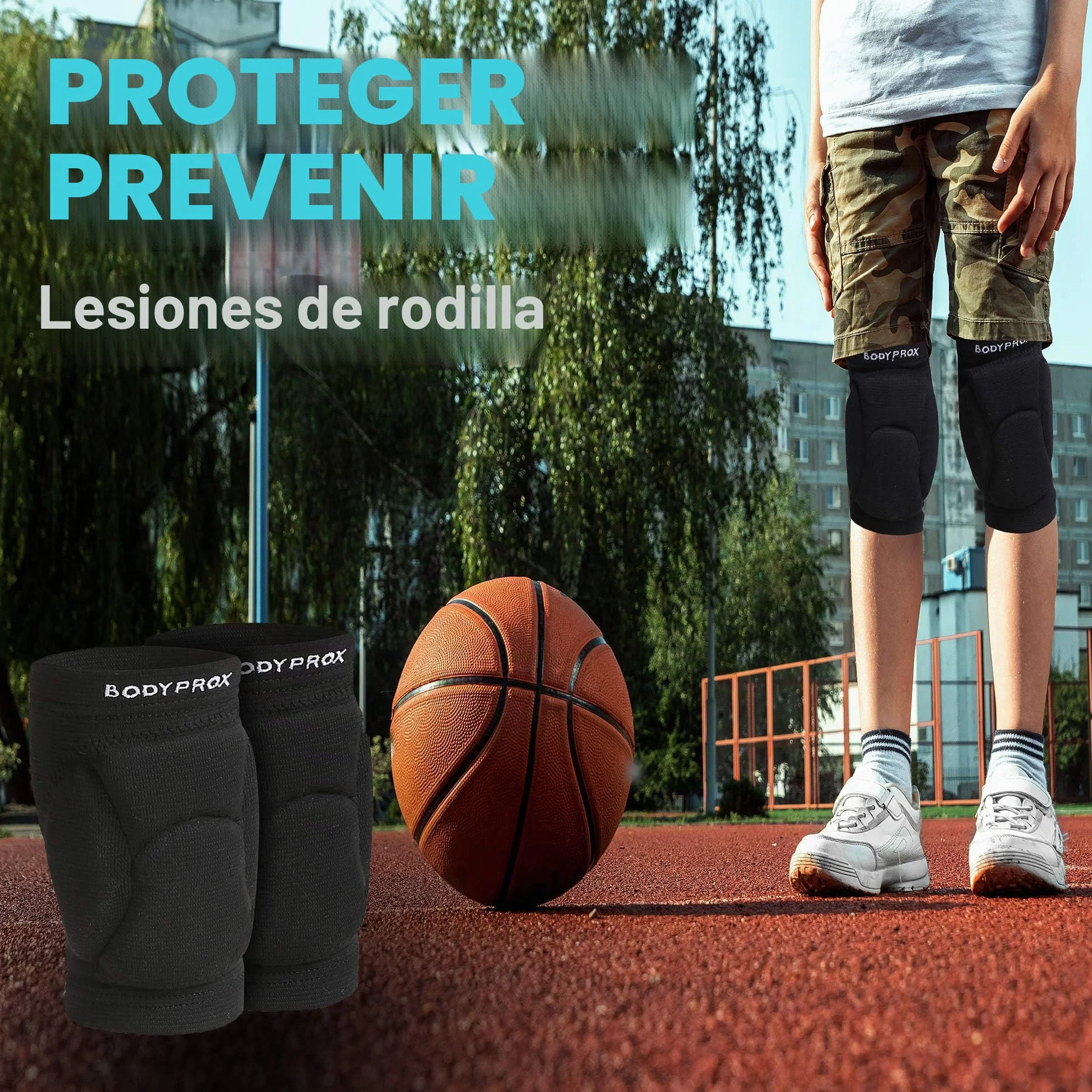 Bodyprox Rodilleras de voleibol para jóvenes 1 par unisex