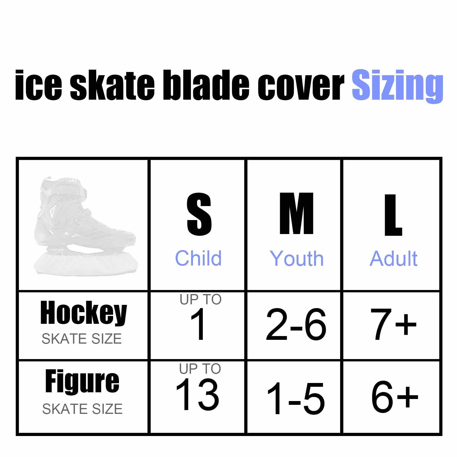 Kufenschoner Eistschuhe 1 Paar Eishockey Stretch-Kufenstrümpfe für Damen Herren Kinder Eislaufschuhe Zubehör