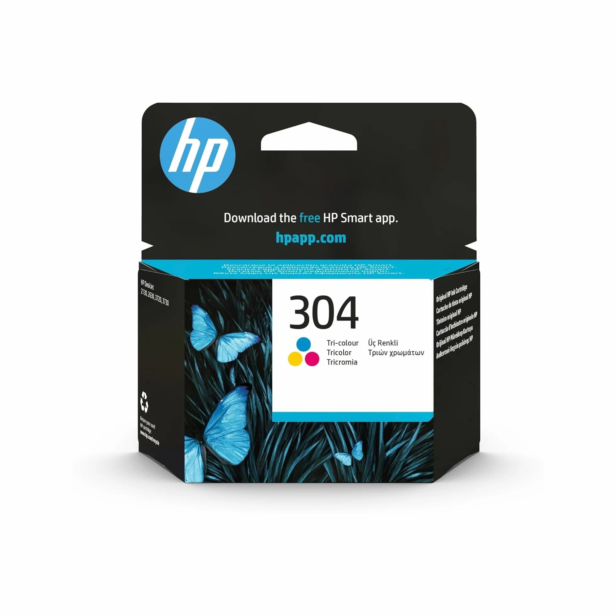 HP 304 N9K05AE Cartucho de Tinta Original Tricolor para HP DeskJet 2620 2630 3720 3730 3750 3760 Envy 5010 5020 5030