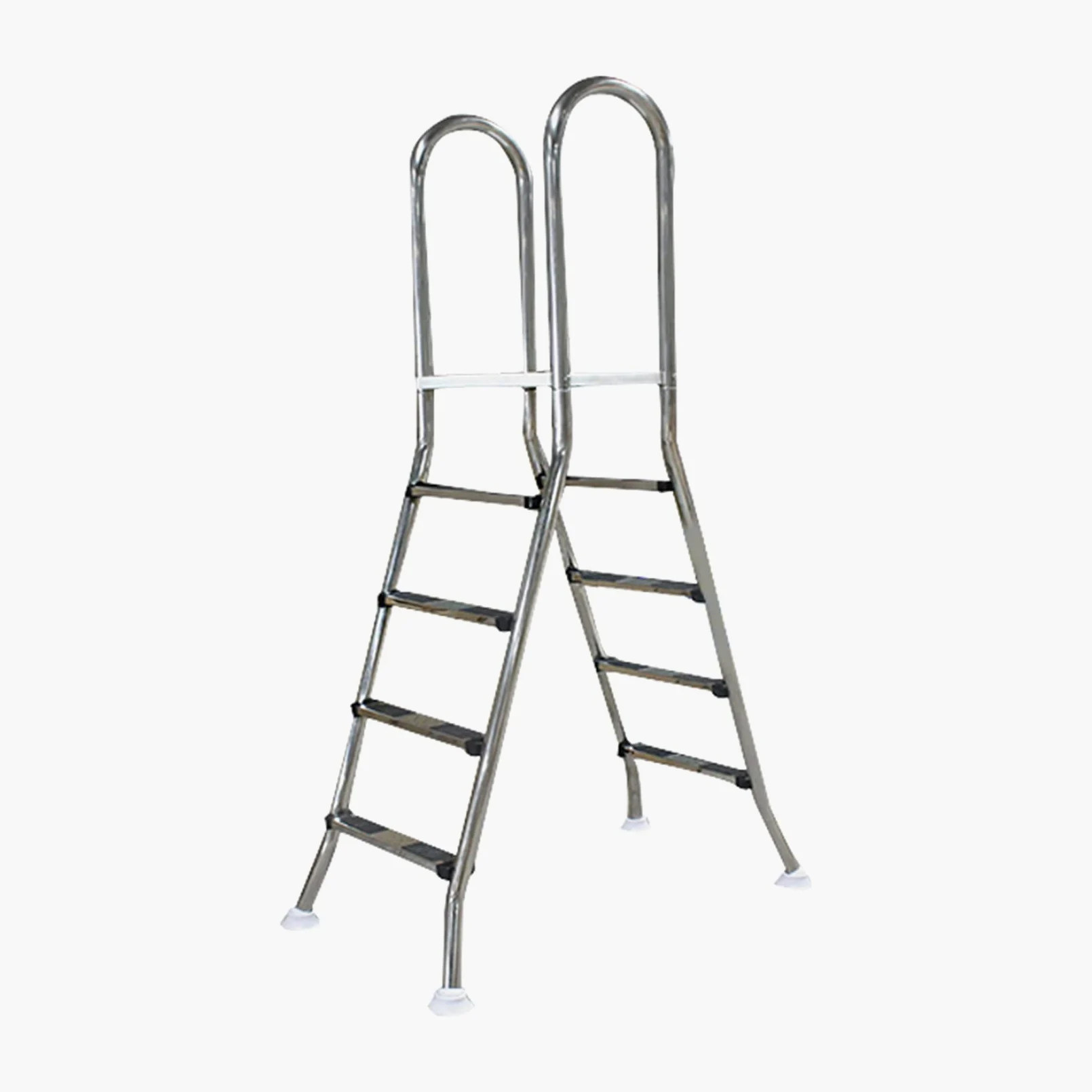 Las escaleras de la piscina de acero inoxidable 304, 59 "de alta escalera de la piscina por encima del suelo, Adecuado para piscinas de hasta Max Cargar Capacidad 500 lb