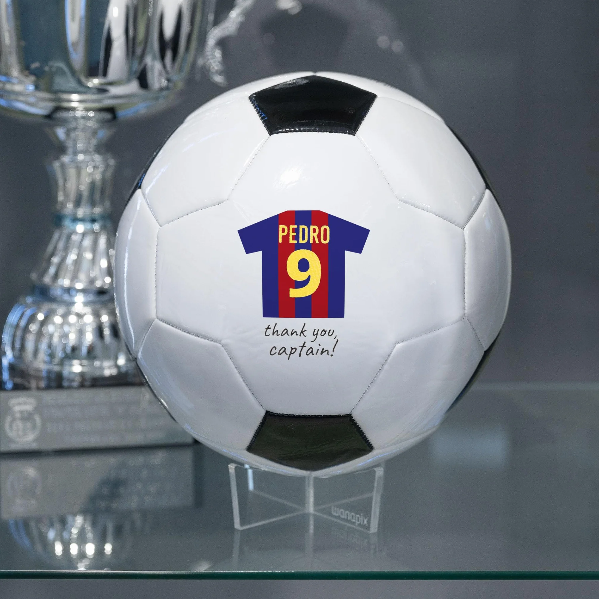 Wanapix Balón de Fútbol Personalizado Pelota Personalizable con Imagenes y Texto