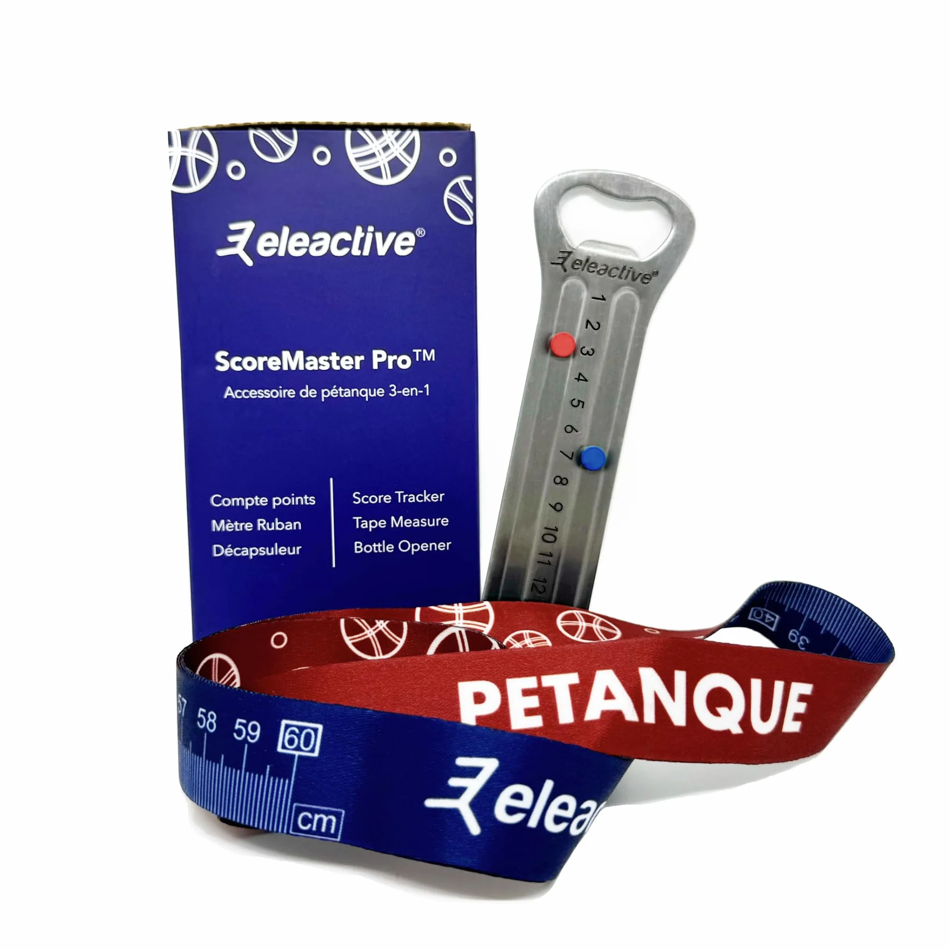 Elecactive ScoreMaster Pro™ Petanca punta abrebotellas metro integrados