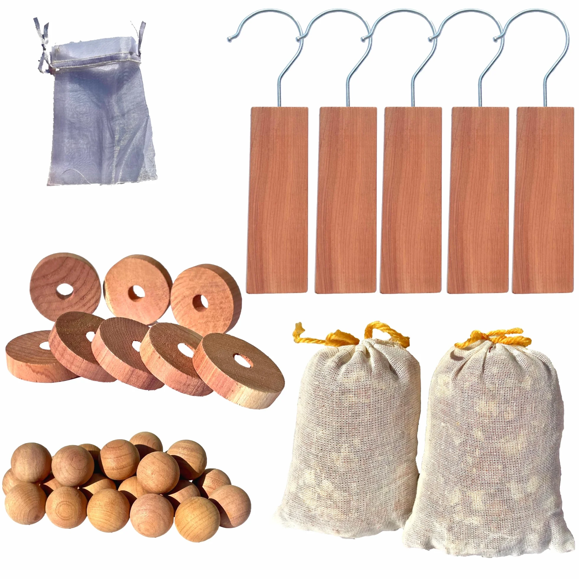 Antipolillas de Madera de Cedro. Repelente Aromático Natural de Polillas. 47 Piezas Para Usar En Su Armario, Ropero, Guardarropa, Almacenamiento, Cajón Para Proteger Su Ropa. Barrera Contra Insectos