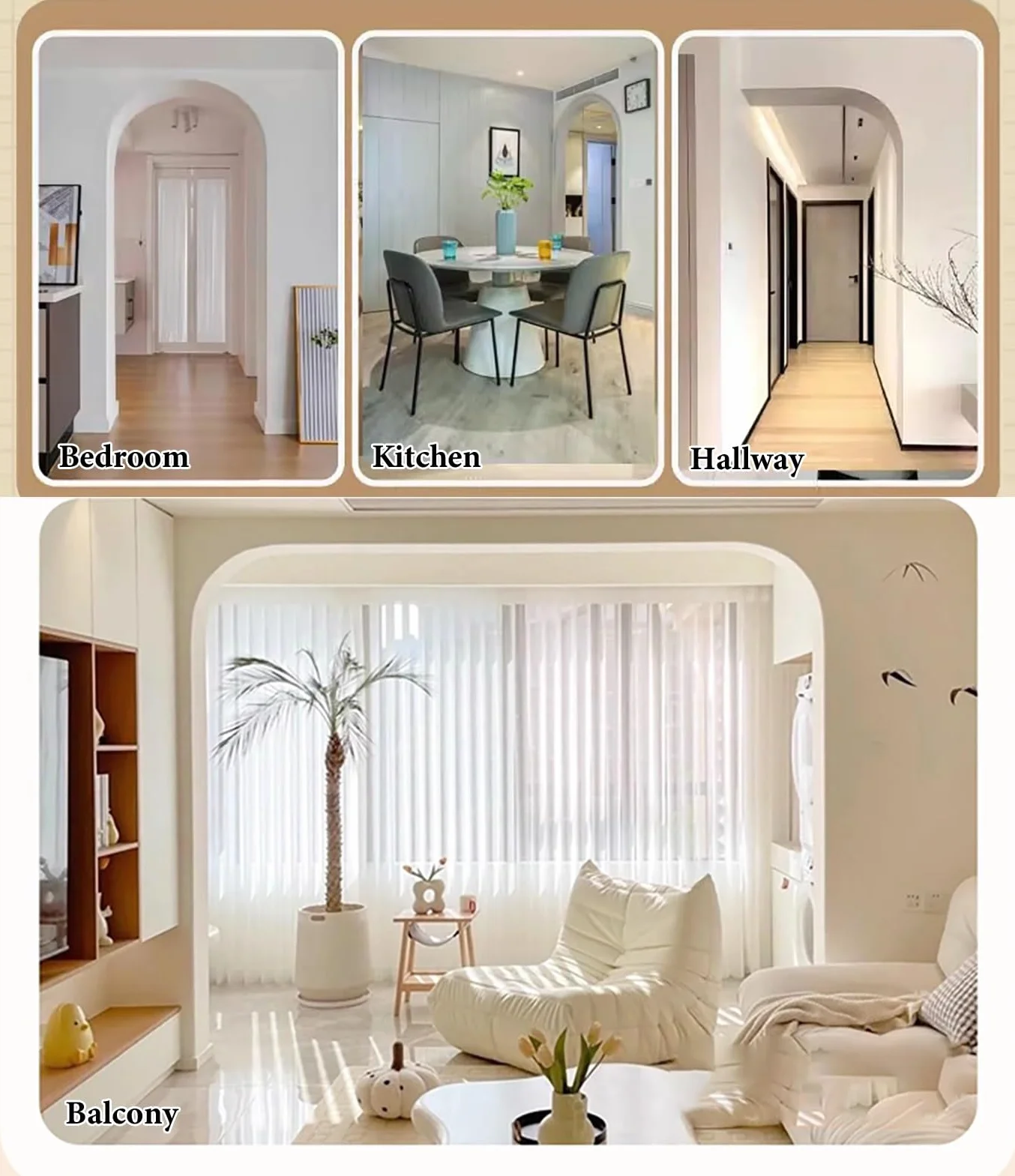 Kit de arco de espuma para puerta, kit de arco de puerta redondeado, cubierta de arco curvado para decoración del hogar