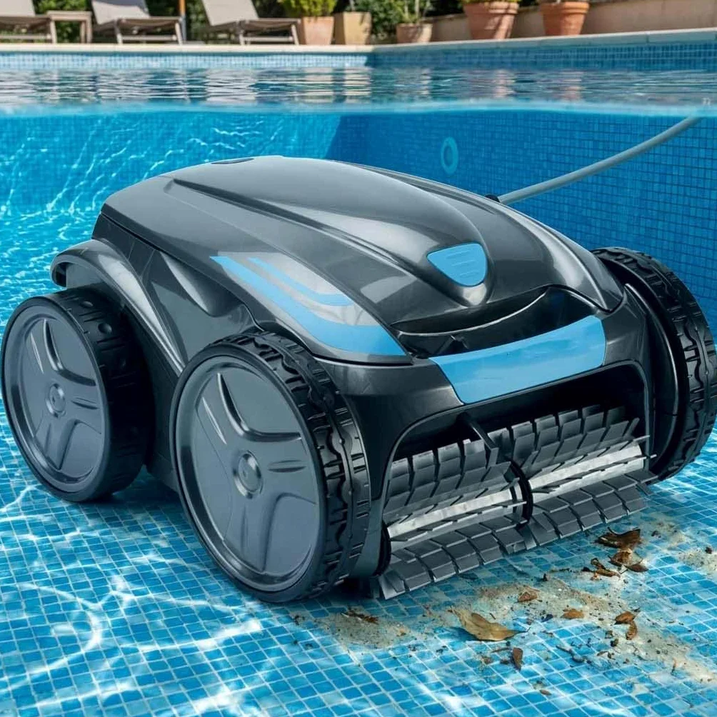 Suinga Limpiafondos Automático para Piscinas | Limpieza de Fondo y Paredes | Aspiración de Residuos con Depósito 5 L | Para Piscinas Enterradas y Elevadas Hasta 12 x 6 m