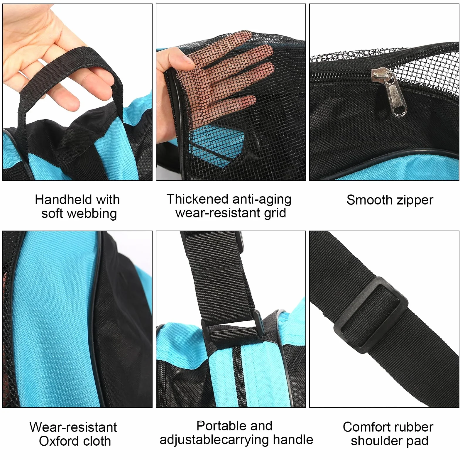 Bolsa para patines de hielo para niños, mujer y hombre (azul)