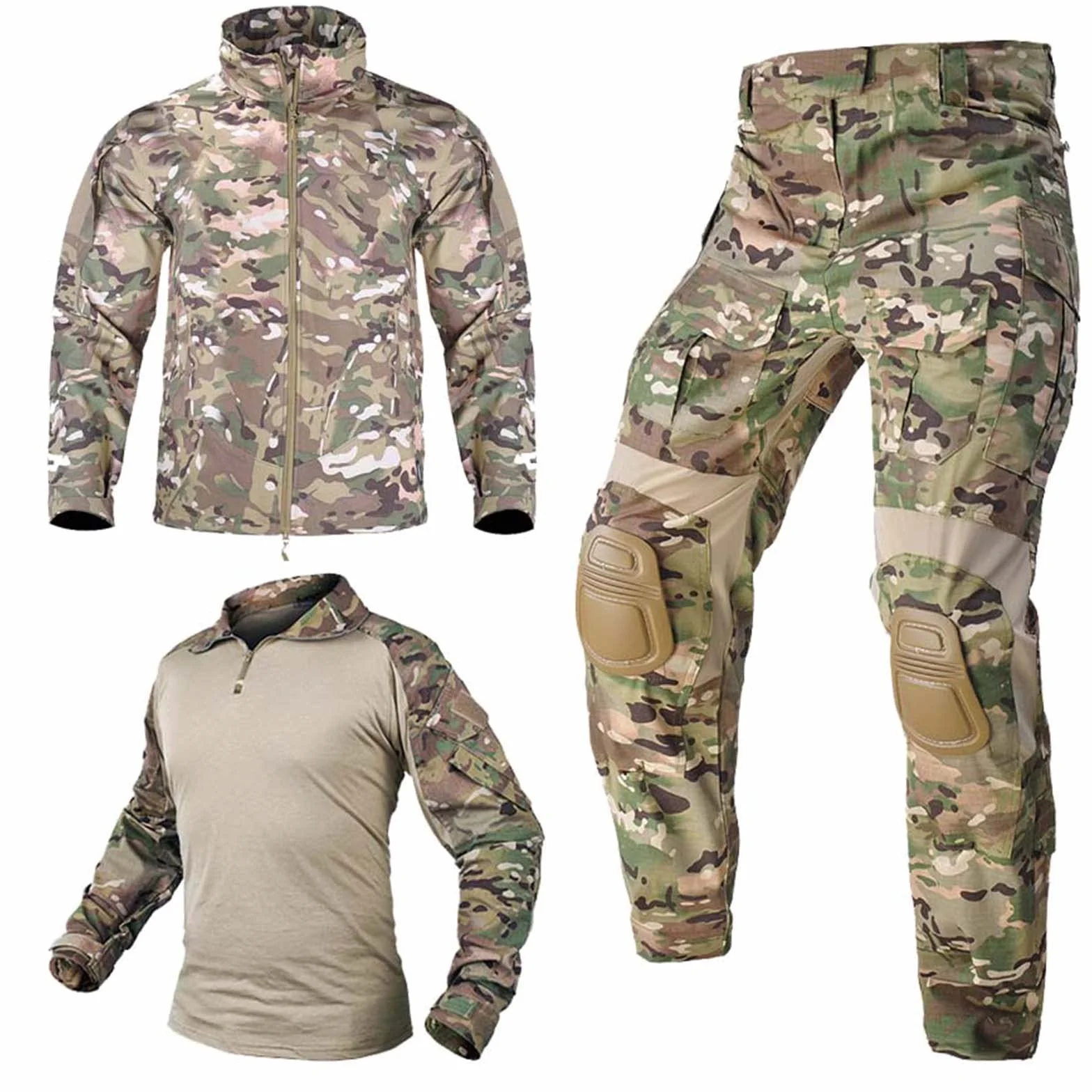 Chaqueta táctica uniforme militar ropa de caza paintball traje de combate hombre camisa pantalones almohadilla Acu Airsoft