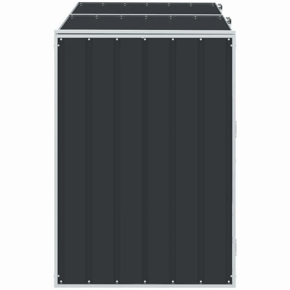 Cobertizo contenedor Doble Basura Acero Antracita 144x81x113 cm, Casa y jardín Productos del hogar Accesorios para contenedores de residuos Soportes para contenedores de residuos