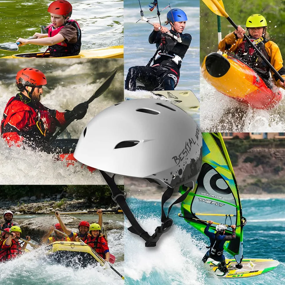 Casco Helmet Wakeboard Esquí Acuático Surf Kayak Canoa Rafting Piragüismo Paddleboarding Deportes Acuáticos Ajustable Unisex