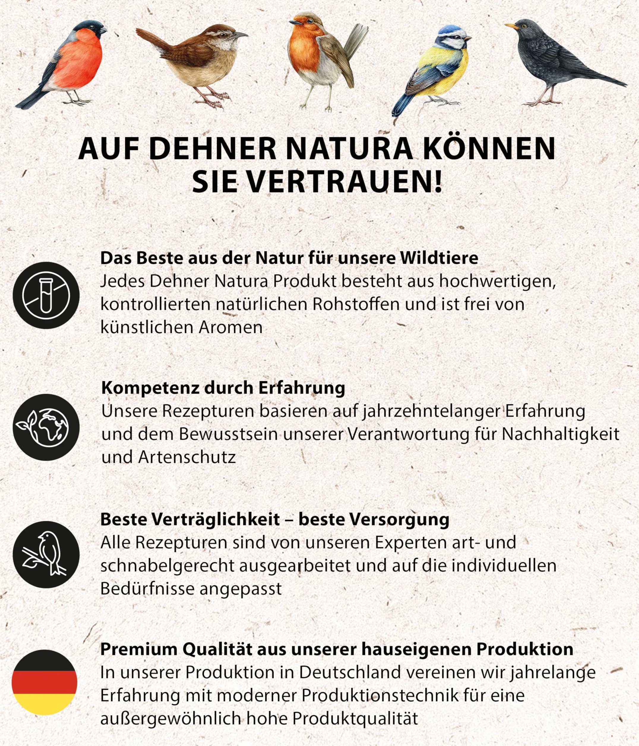 Dehner Natura Premium Bola de Masa sin Red, alimento para Aves Silvestres Durante Todo el año, Rico en proteínas y energético, alimento para Aves Silvestres, 30 Unidades de 90 g (2,7 kg), cartón de