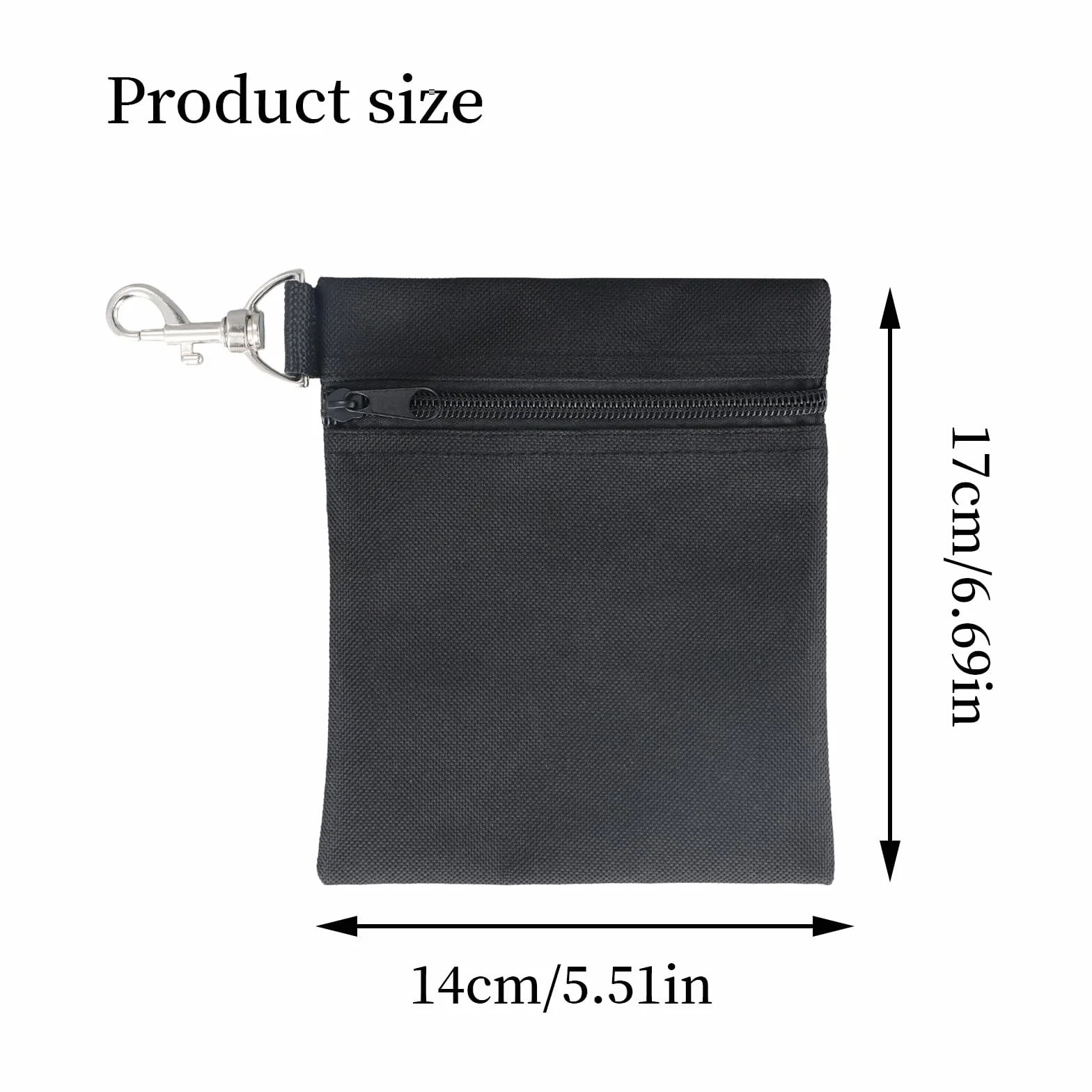 Bolsa para Pelotas de Golf con Cremallera y Clip de Metal