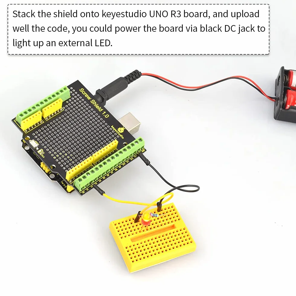 KEYESTUDIO Proto Screw Shield Placa de expansión para Arduino UNO R4 R3