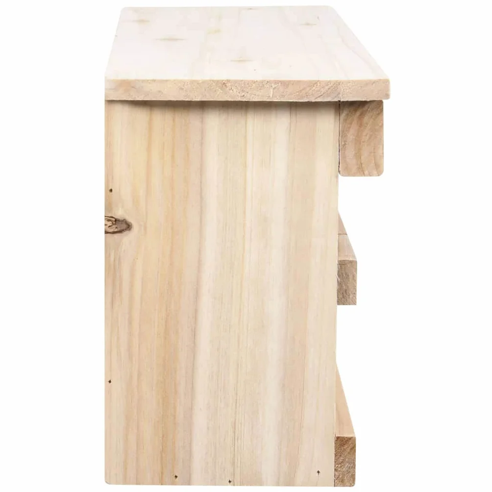 Casa para gorriones de 5 compartimentos de madera de abeto, 68 x 15 x 21 cm, con 5 cavidades nido, puertas frontales extraíbles, resistente a la intemperie, para jardín, balcón y terraza