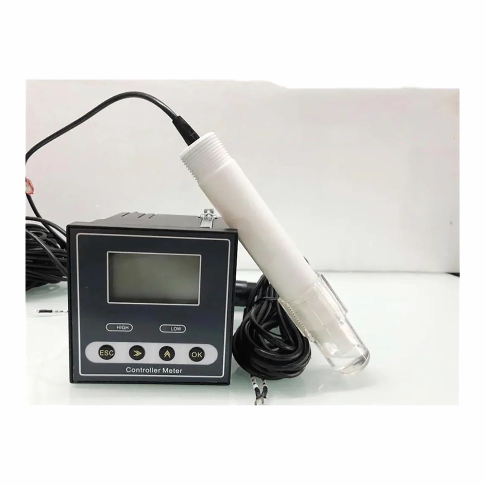 kits de prueba de suelo, Medidor de pH, contdor en línea con RS485, Ralay Out, precio más bajo, medidor y EC hidropónico automático(Silver 2PCS)