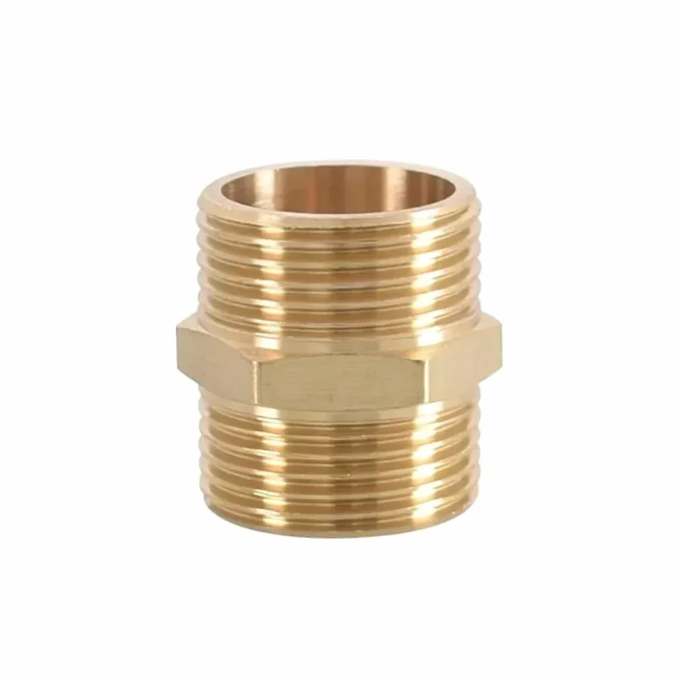 Racores de latón para mangueras, Accesorio de tubería reductor hexagonal de latón, rosca de 1/8, 1/4, 3/8, 1/2, 3/4 y 1 pulgada, adaptador de cobre, conector de acoplamiento igual, junta de plomería(0
