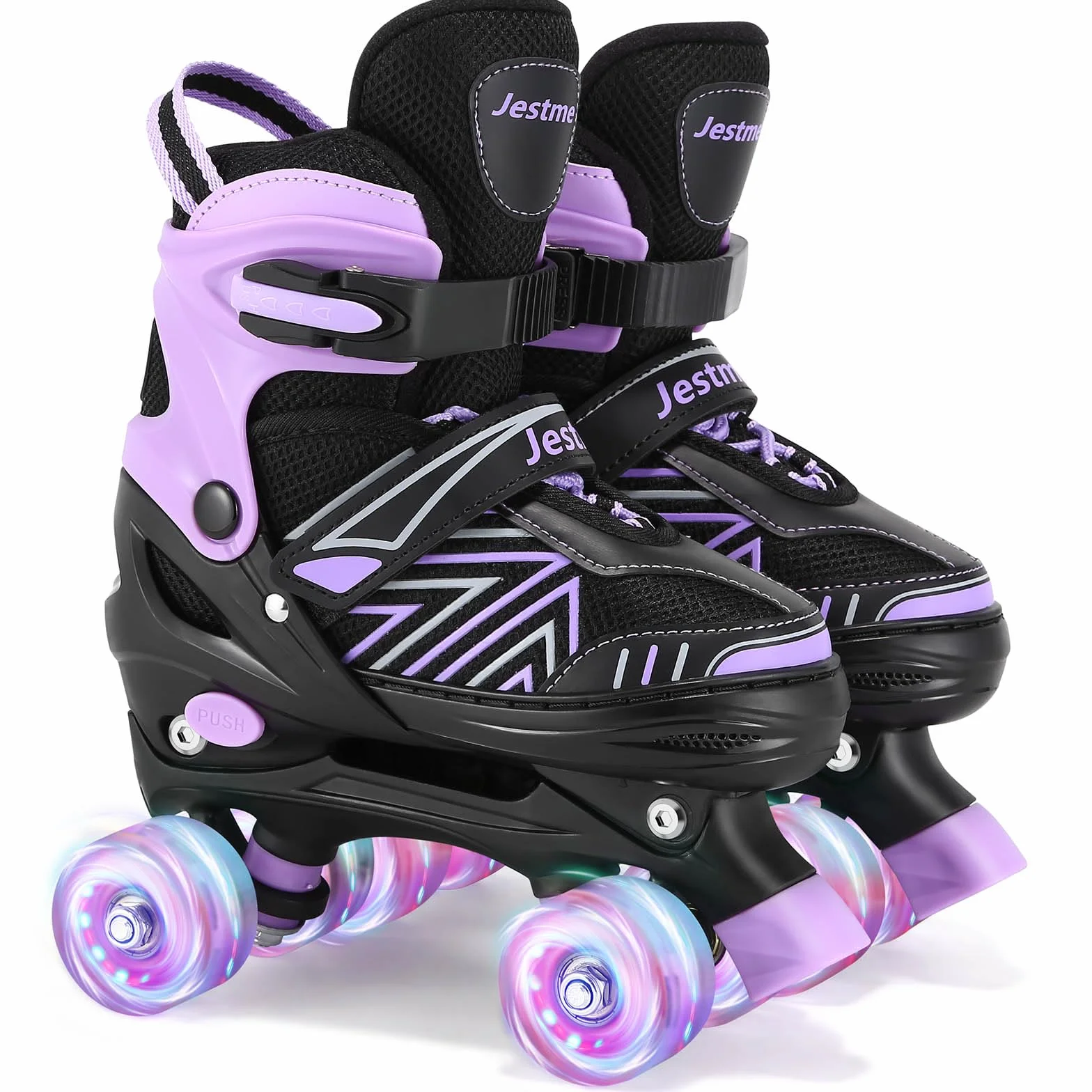 Patines Ajustables 4 Ruedas Niña con 8 Ruedas de Iluminación para Principiantes