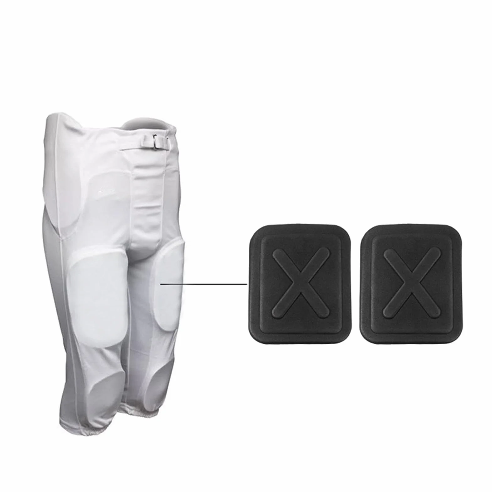 Almohadillas para muslos de fútbol, protectores de cadera para jóvenes y adultos, ajuste cómodo