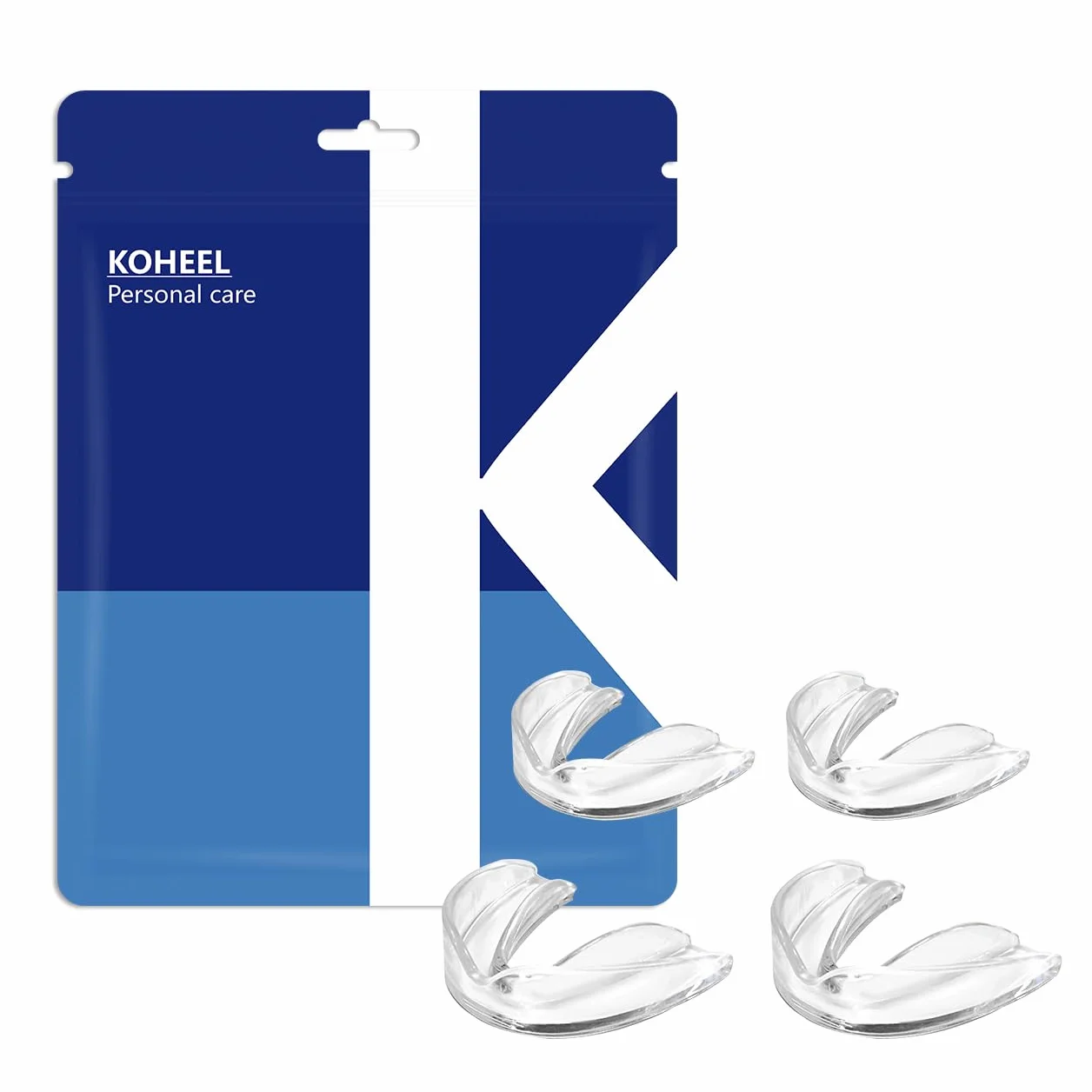 KOHEEL Férula Dental Antibrusismo Protector Bucal Nocturno 2 Pequeñas 2 Grandes
