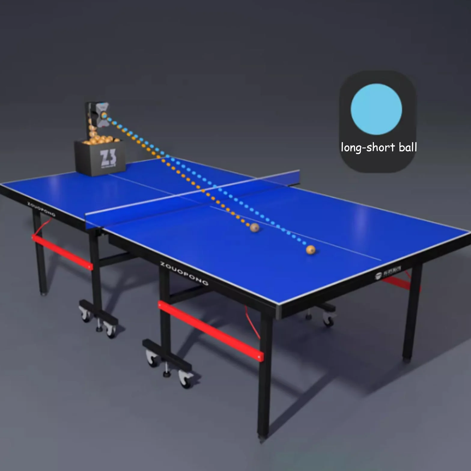 Máquina de Tenis de Mesa Automática 100 Bolas 10 Modos Programables 35-90 Bolas/Min con Mando a Distancia