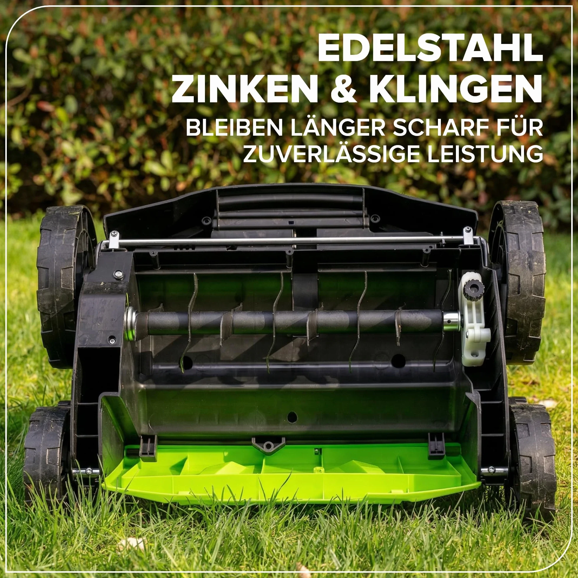Greenworks Escarificador Aireador Césped 48V (24V x2) Brushless 2-en-1, Ancho 38 cm, 5 Niveles Altura, Bolsa 45L, Manillar Plegable, Herramienta Jardín Inalámbrica, Sin Batería GD2X24SC38II