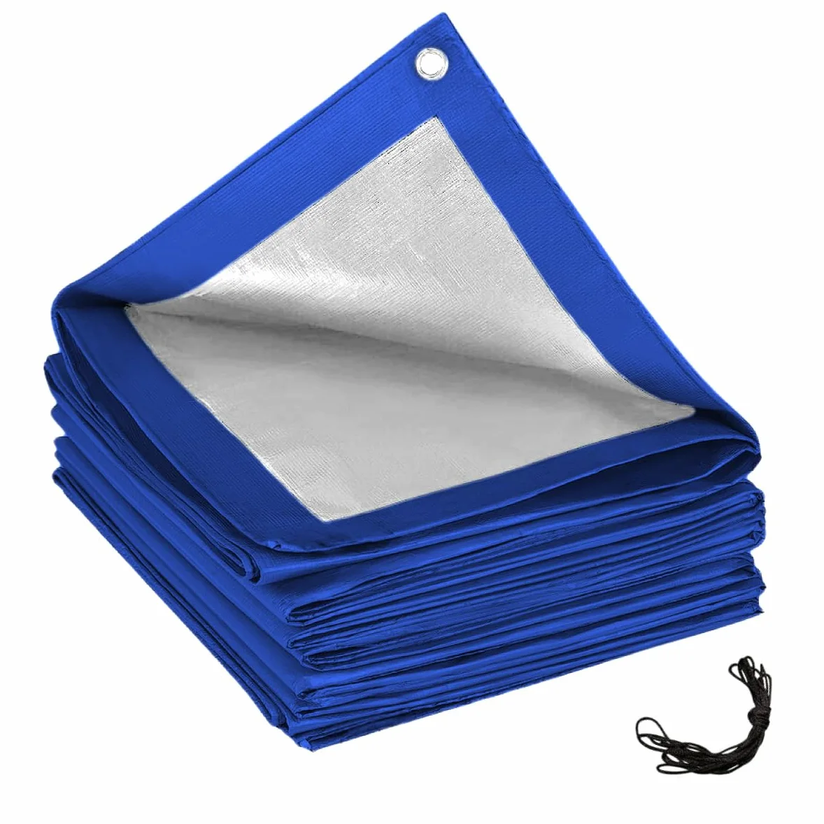 Linxor - Lona Protectora Reversible para Piscina elevada, 4 Estaciones, 150 g/m² - Azul y Gris