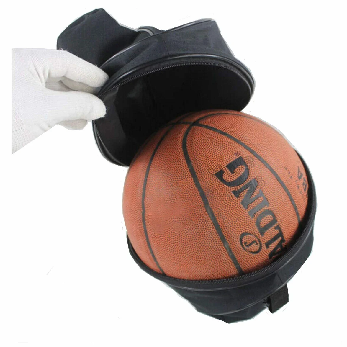 JZK Bolsa Bandolera Baloncesto Voleibol Fútbol Bolsillos Laterales Red Botella Agua Negra