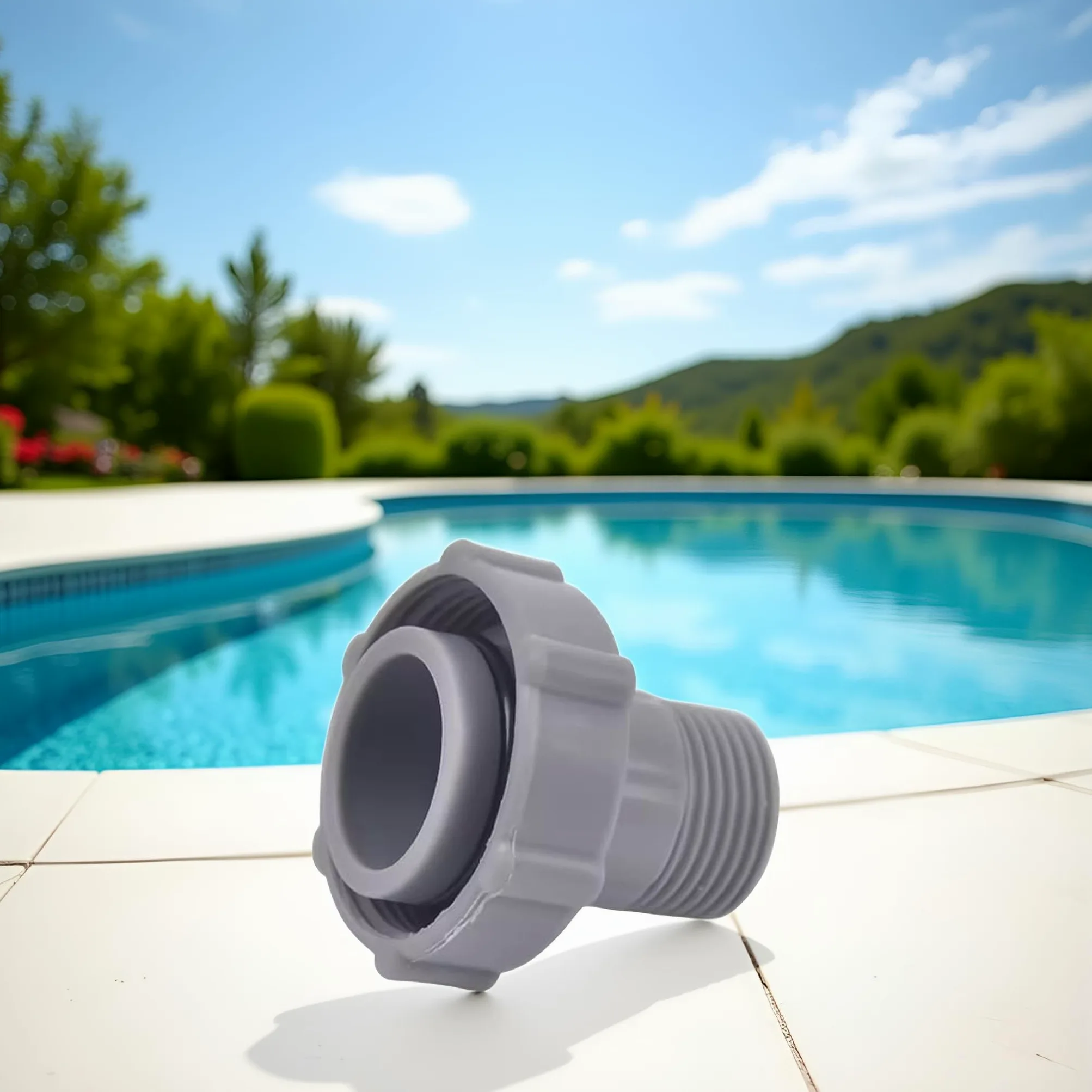 1 conector de manguera de piscina gris para P6A1420 P6D1420 P6H1420 P6D1420 P6D1420ASS16 F4D019B-03B conexión sin fugas, sistema de drenaje de agua de piscina, piezas y accesorios pequeños (1.5