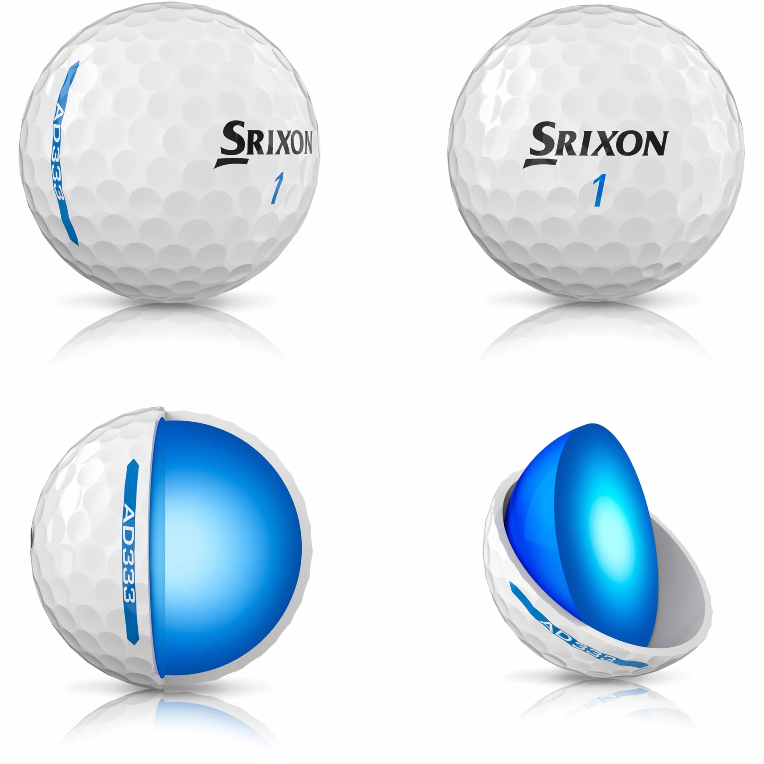 Srixon AD333 Pelotas de Golf Larga Distancia Tacto Suave Control Excepcional Caja 12