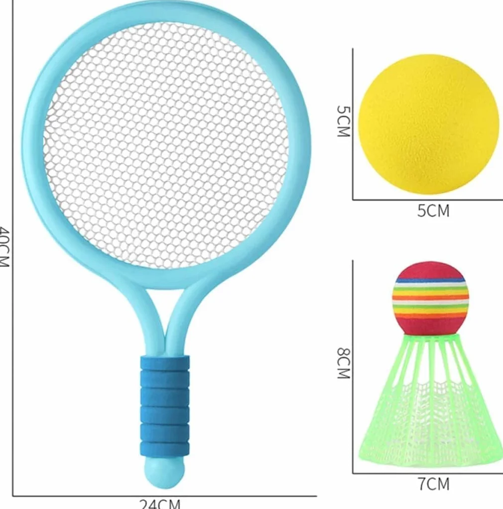 Juego de Raquetas de Tenis y Bádminton para Niños, Set Ligero para Exteriores