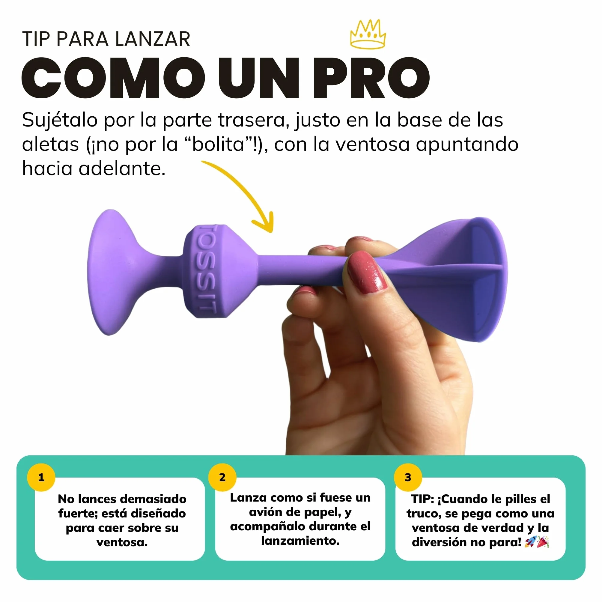 TOSSIT Dardos con Ventosa, Juego de Lanzar para Familia y Fiesta, Silicona, Jardín Interior Exterior, Petanca Boccia, Regalo Niños Adultos