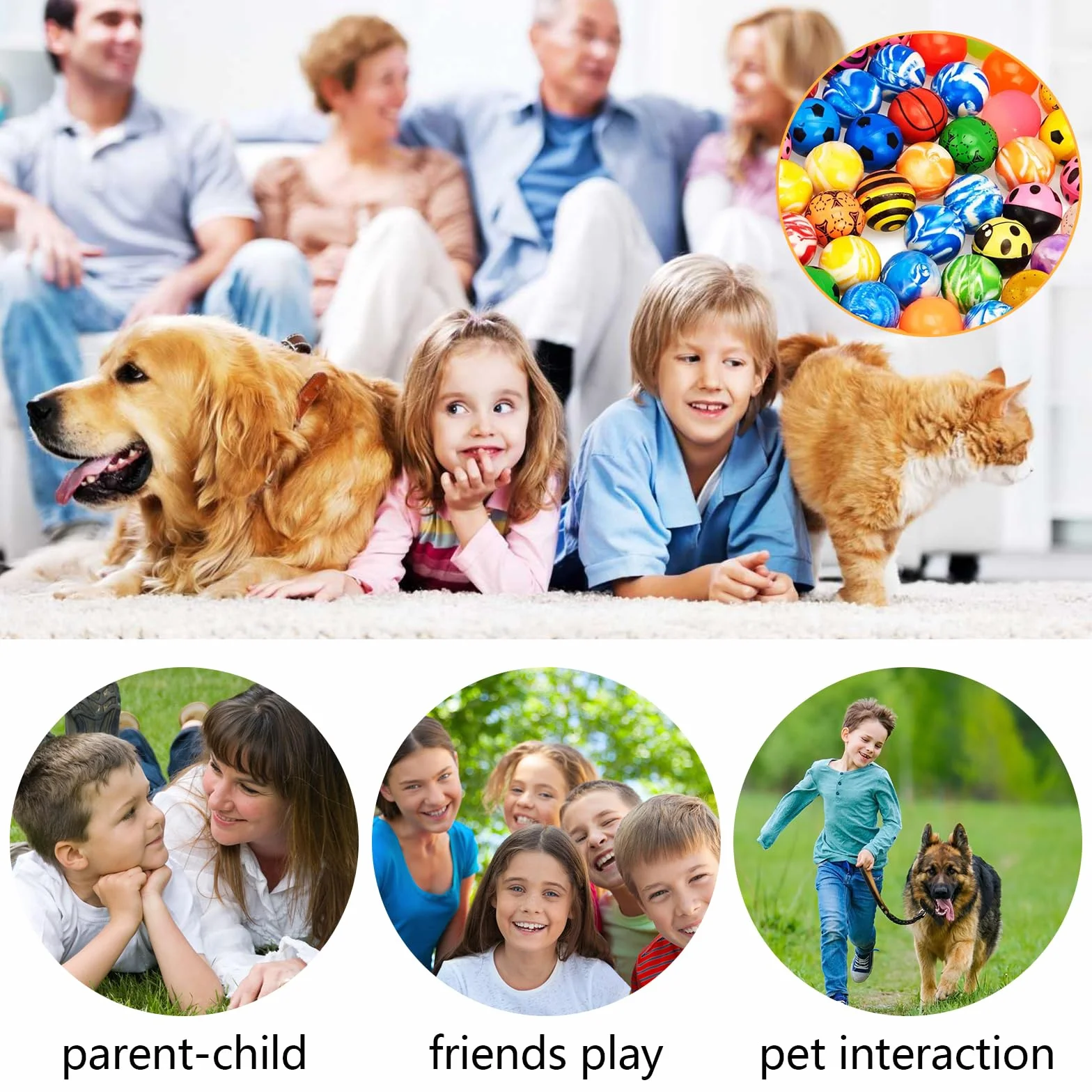 Leonshco Pelotas de goma 5 mm para niños rebote saltar relleno piñata