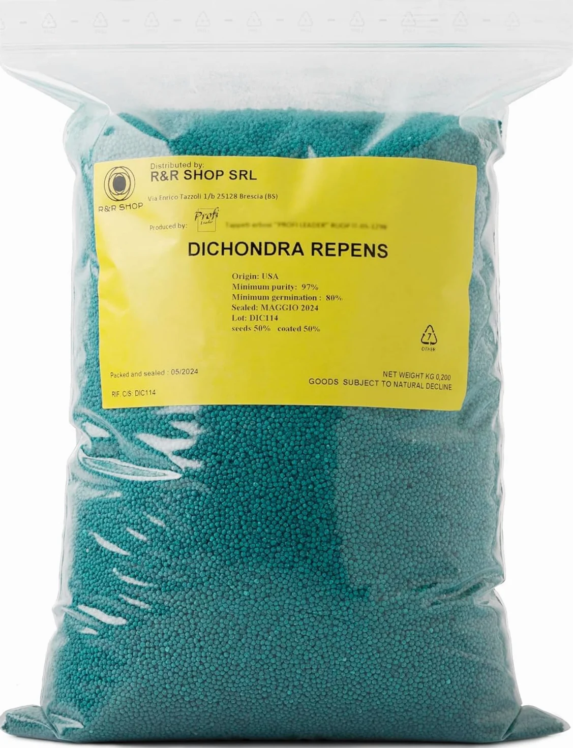 Dichondra Repens Semillas de Césped Origen USA Resistentes Decorativas 900gr 90mq