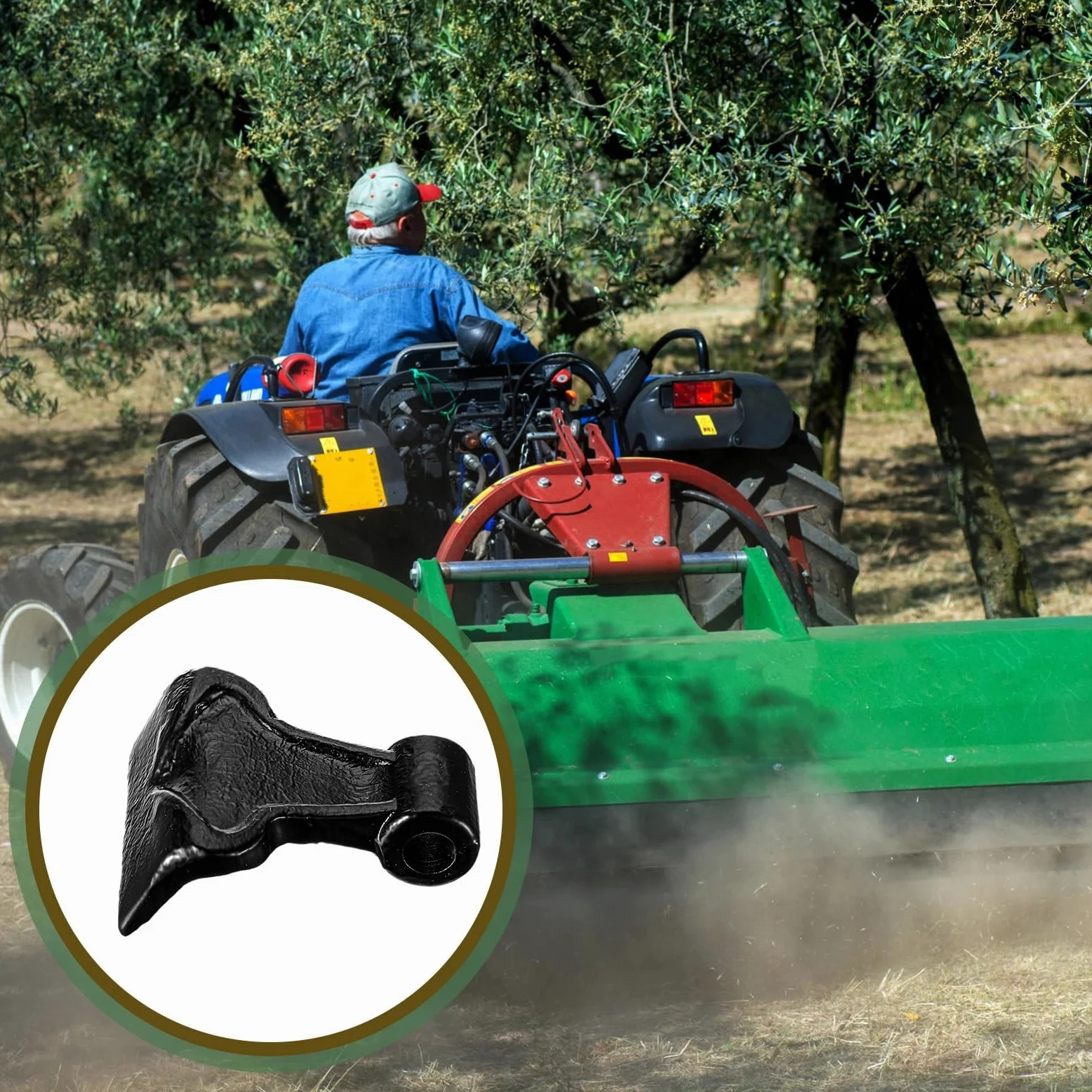 Threlaco 5 cuchillas de repuesto de acero de 3.5 pulgadas de ancho para cortacésped de tractor