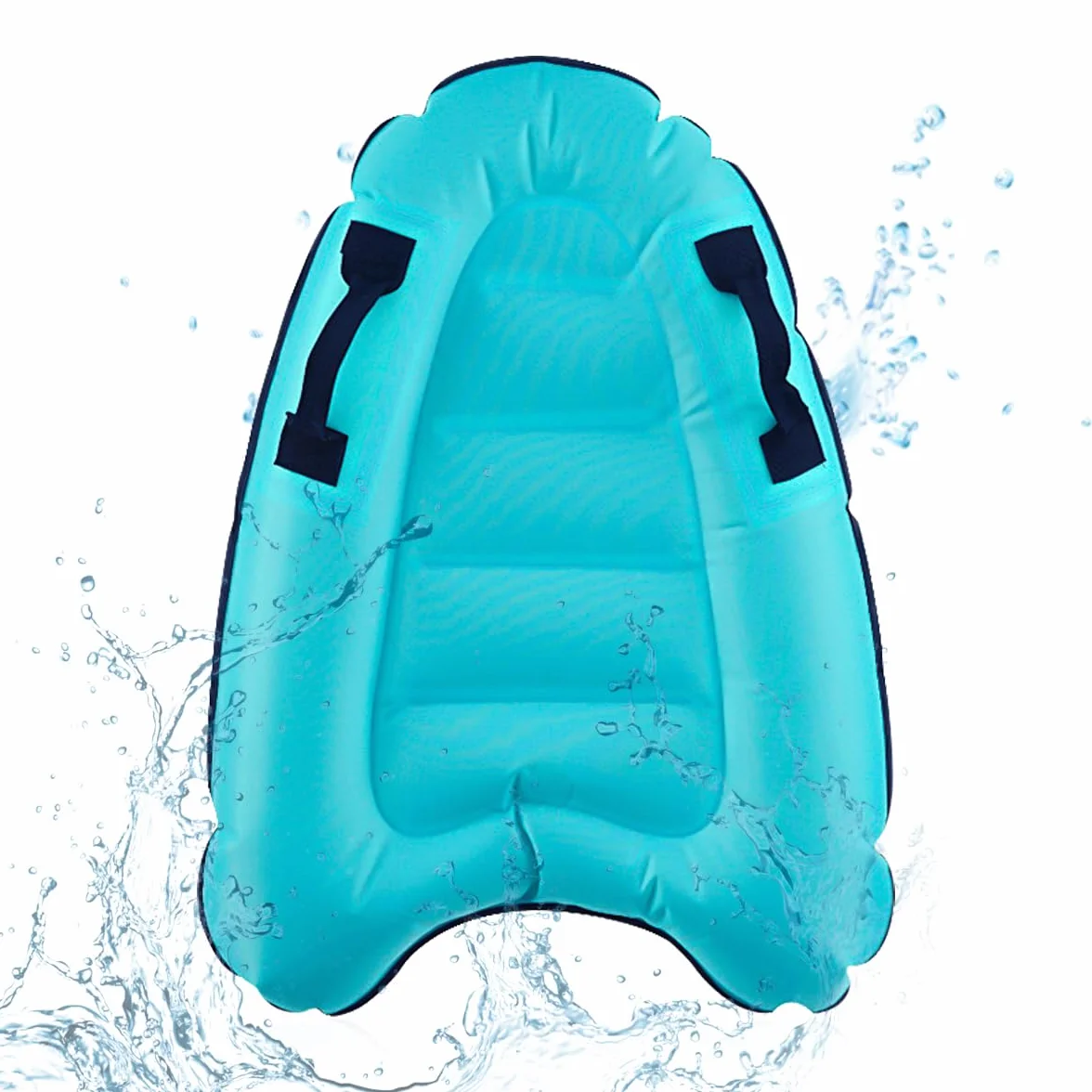 Bodyboard Inflable 70x60cm con Asas, Tabla de Surf Flotante Portátil para Niños y Adultos, Flotador para Piscina y Playa