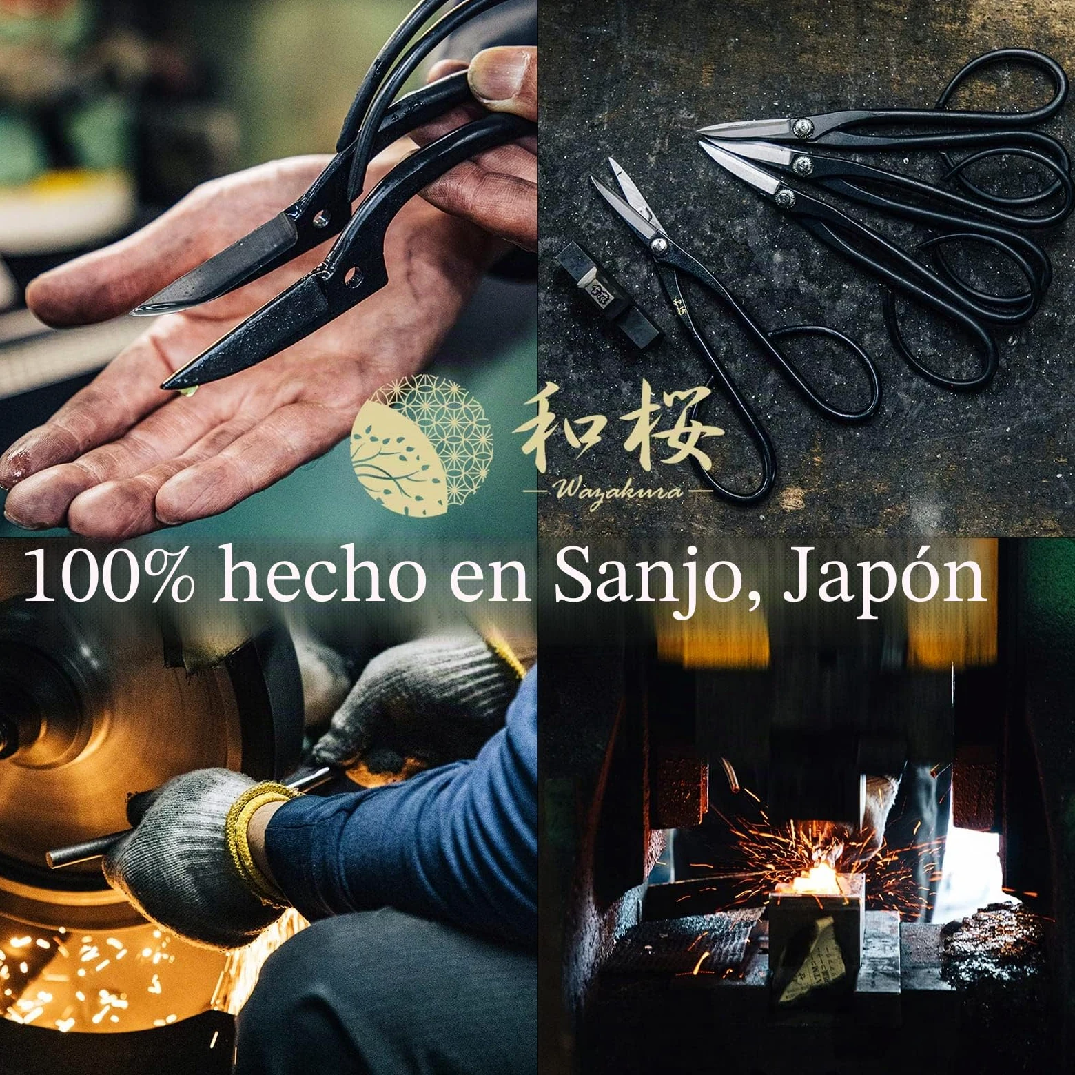 Wazakura Japan Tijeras de Podar Bonsái Ashinaga - Acero Yasugi (200 mm), Herramienta de Jardinería Japonesa, Hecha en Japón