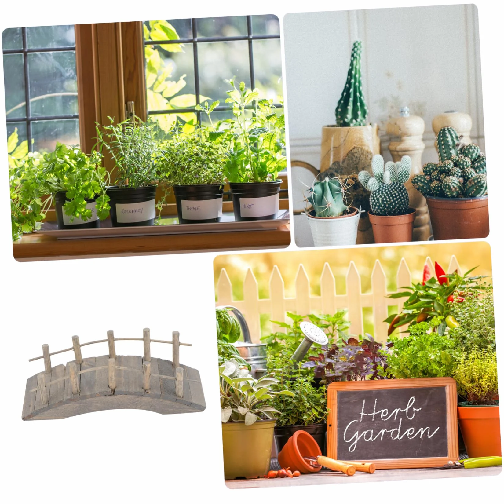 Yardenfun 1 Pc Mini Puente De Arco De Madera Puente De Madera Estatuilla Mini Puente Kits De Mini Terrario Decoración De Mini Puente Decoración del Hogar Puente Bonsai Planta Escritorio