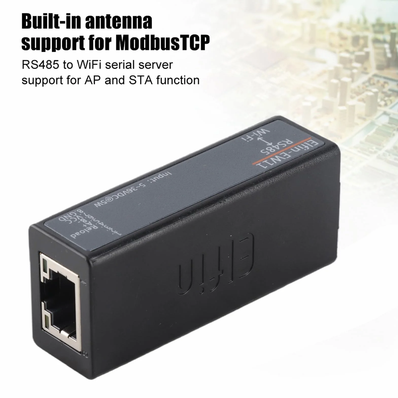 Módulo WiFi Serial Server HF7221 con Antena Incorporada Interfaz RJ45