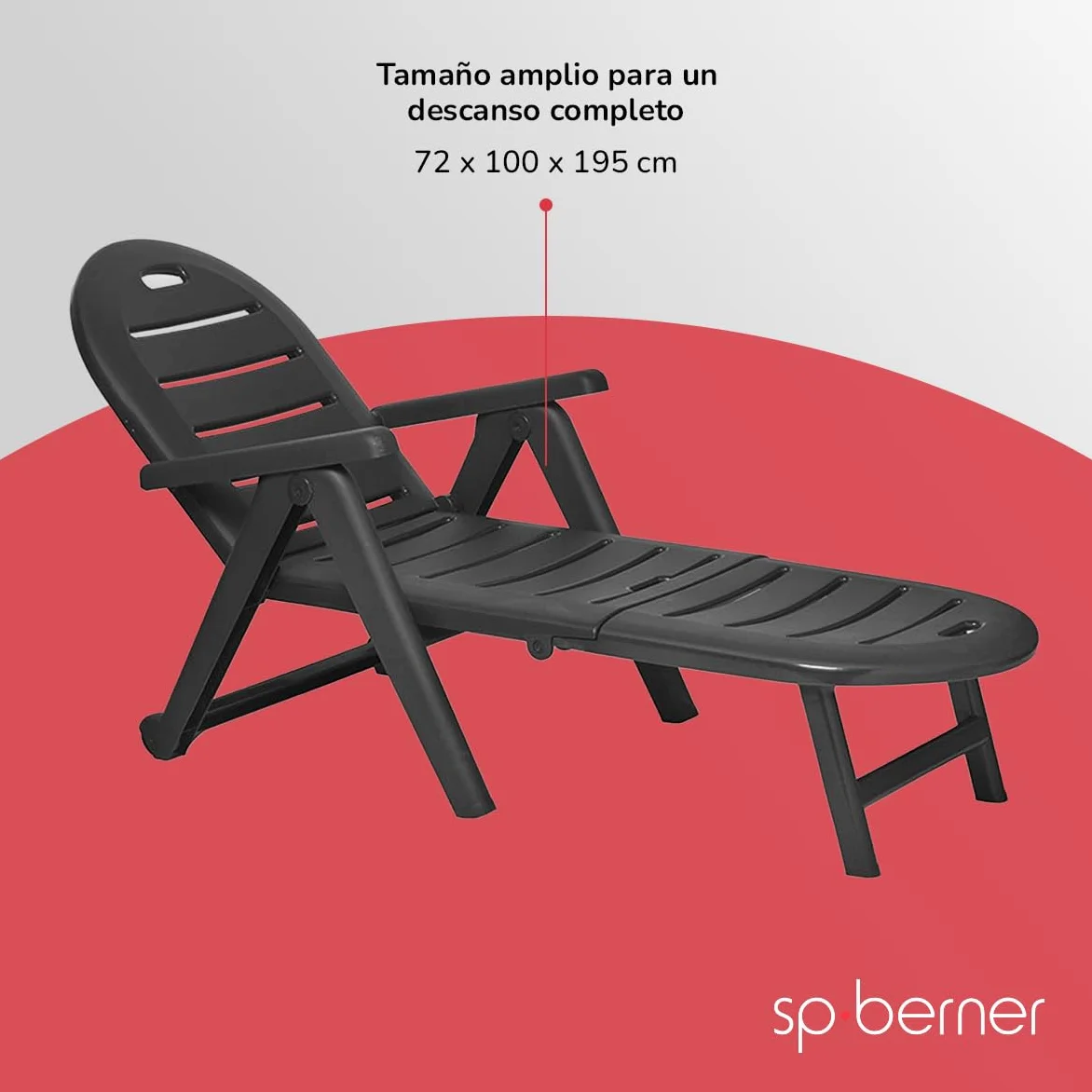 SP Berner Tumbona de jardín Caiman Blanca