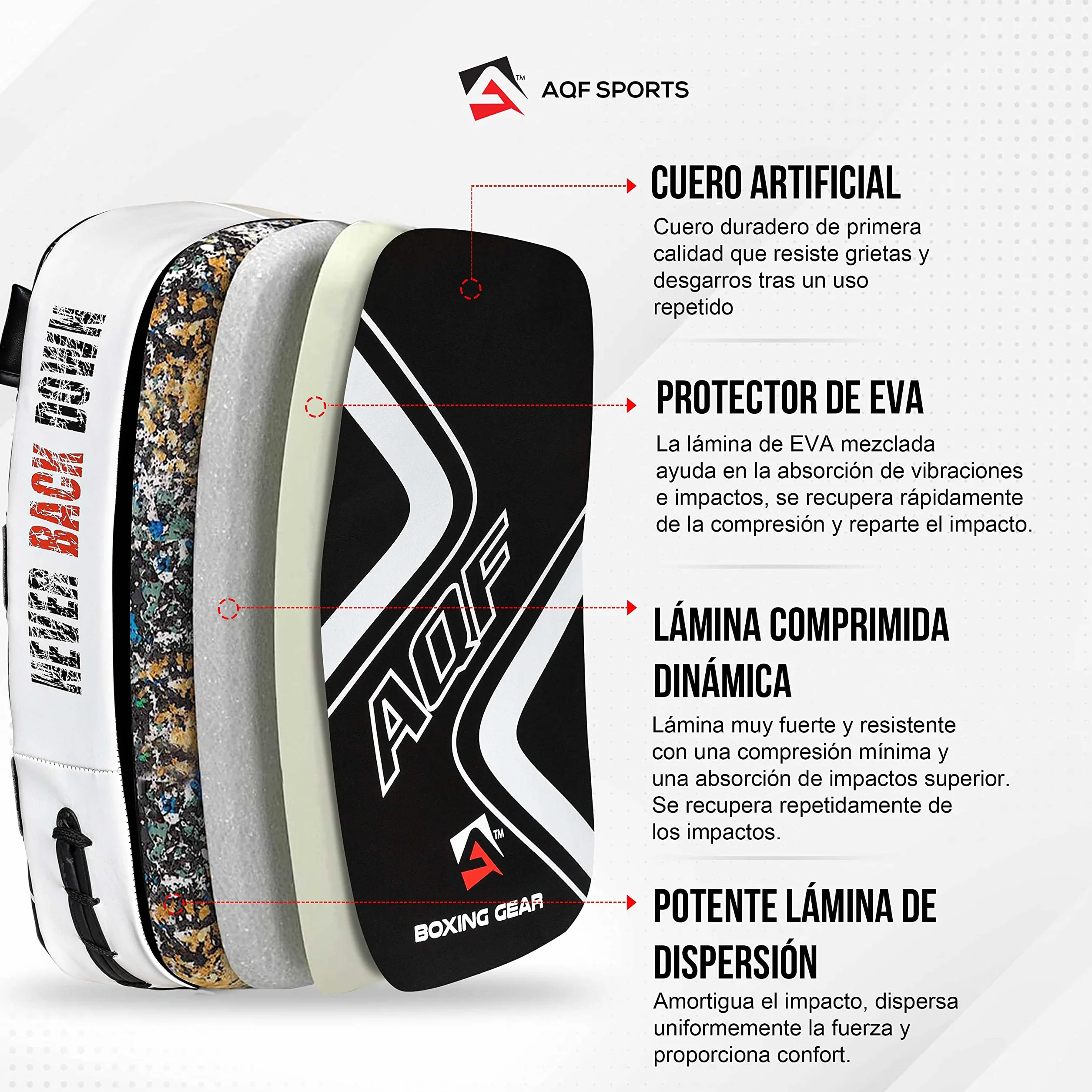 Almohadilla para Brazo Curvada de Protección para Golpes para Kick Boxing MMA Muay Thai