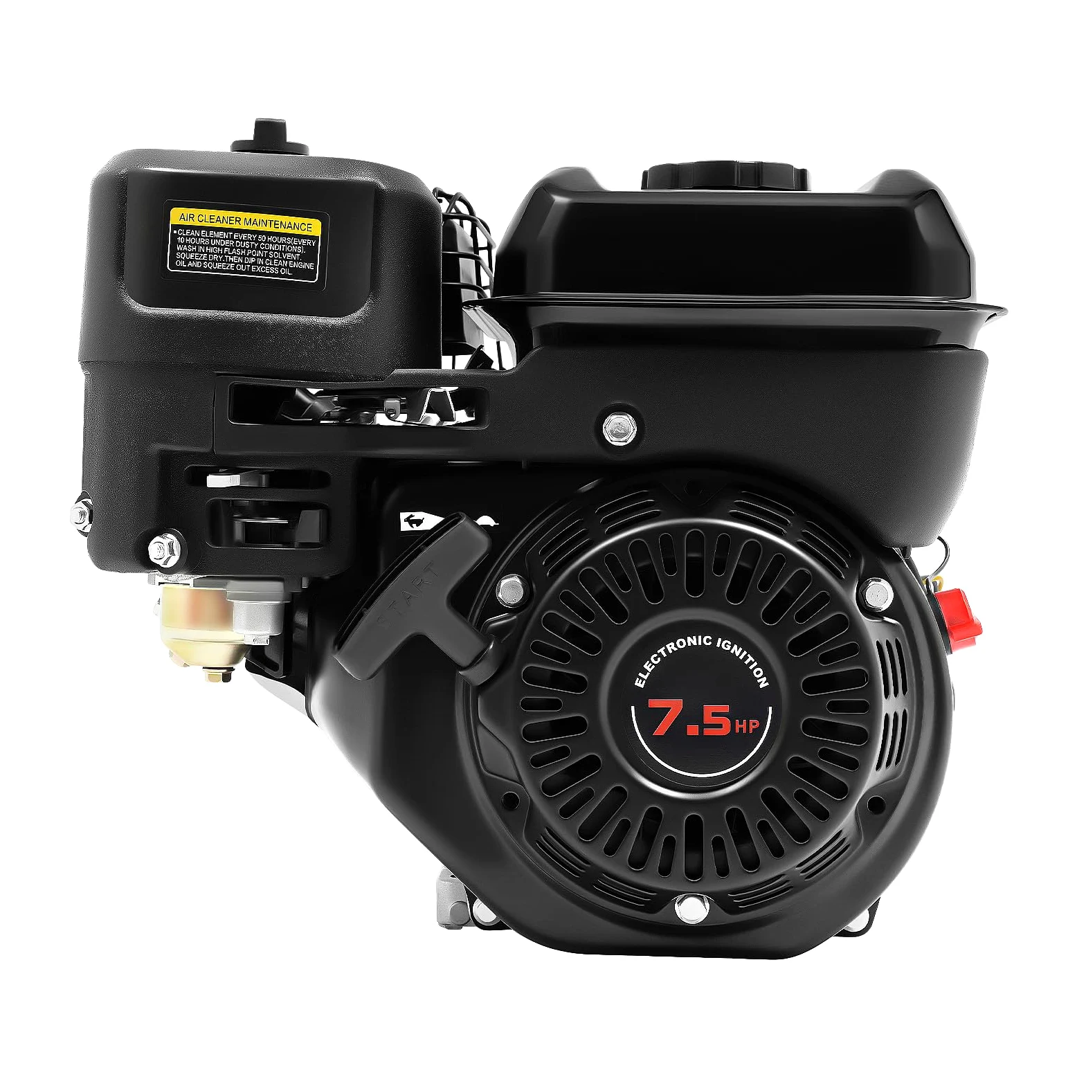 Motor de gasolina de 4 tiempos 7,5 CV, motor estacionario, industrial, motor para go-karts, de repuesto, de tracción, para cargas pesadas, refrigeración por aire, para go-karts