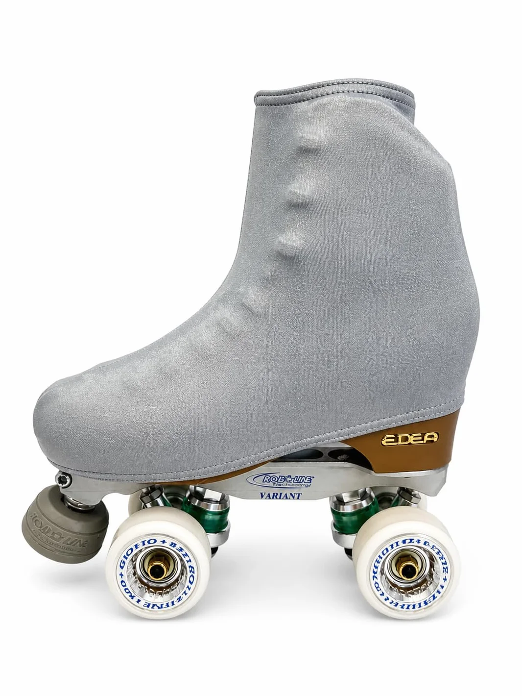 Cubre Patín para Niña y Mujer Funda Patinaje Hielo Artístico 180 Densidad Talla Universal Gris Oscuro Brillante