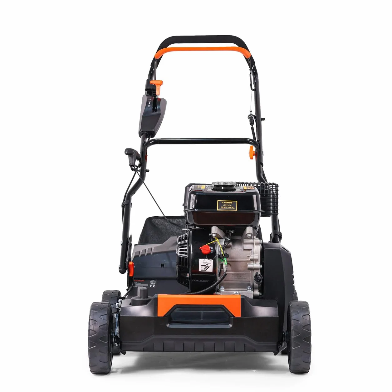 FUXTEC Escarificador Aireador de Gasolina 3 en 1 FX-BV240 Motor 4 tiempos 4,1 kW, rodillo con 18 cuchillas y 24 púas de resorte, asa de transporte y recolector de 45 L