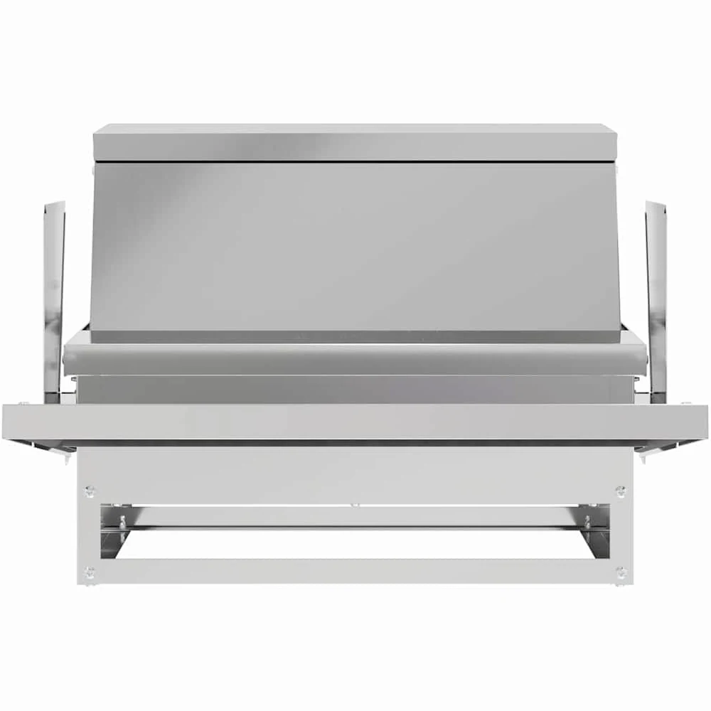 Comedero para patadas de pollo de acero galvanizado plateado, 50 x 40 x 29 cm, capacidad de 2 kg, resistente a la intemperie, con pedales de apertura automática para interior y exterior