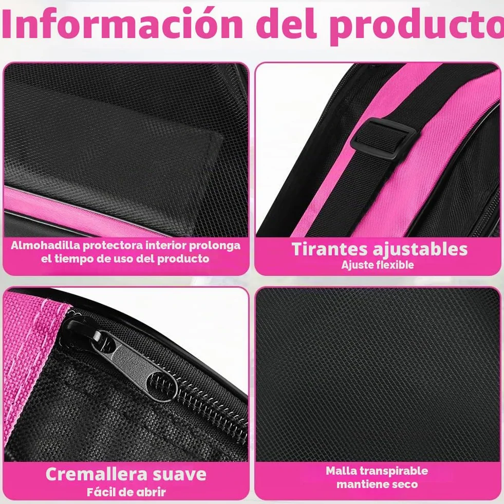 Bolsa para Patines flintronic, Mochila Patines en Linea 4 Ruedas con Correa Ajustable, 3 Compartimentos